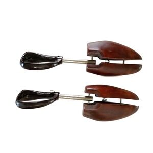 Rochester Shoe Tree Co Travel Tree Vintage Wood Metal Split Toe Shoe Shaper Pair
